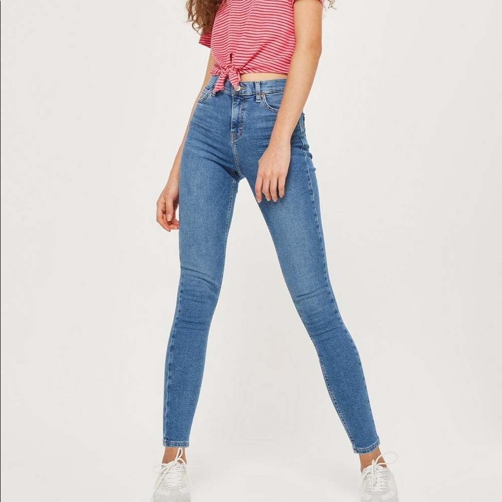 topshop jamie jeans with zipper ankle accents